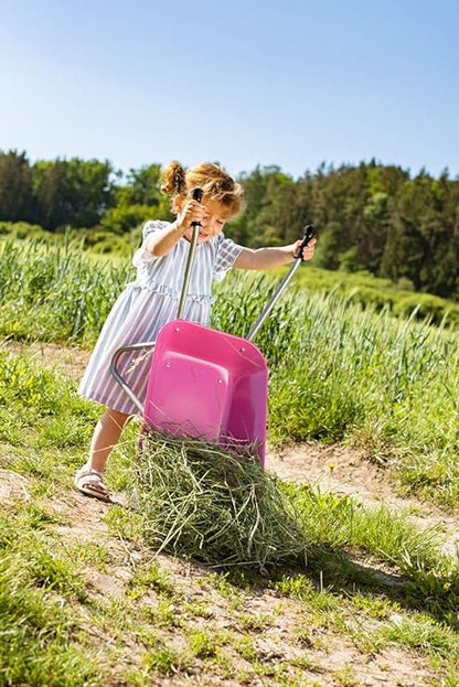 Rolly Metal Wheelbarrow - Pink