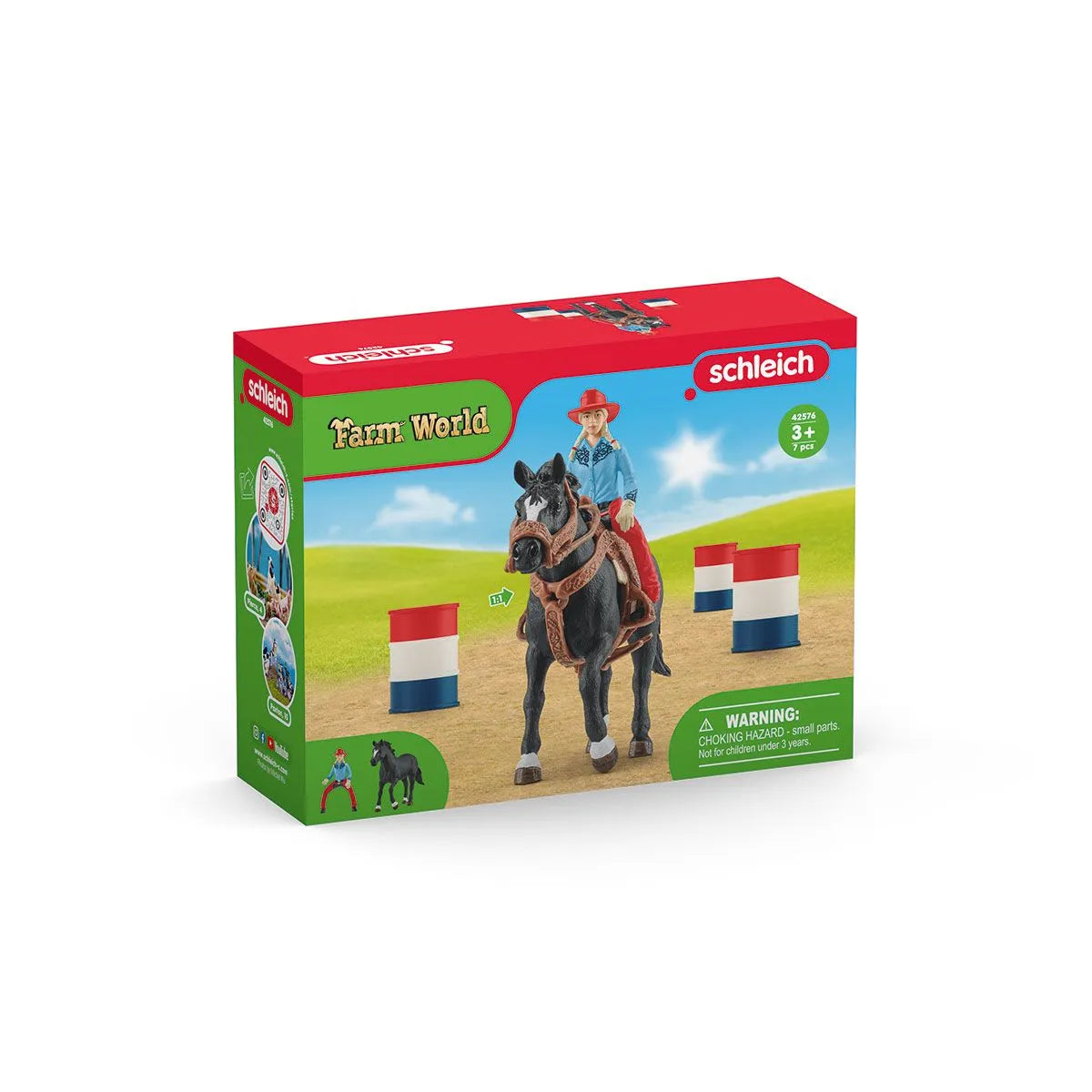 Schleich Cowgirl Barrel Racing Fun