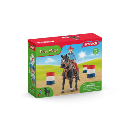Schleich Cowgirl Barrel Racing Fun