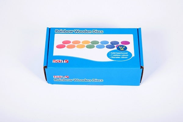 TickiT Rainbow Wooden Discs
