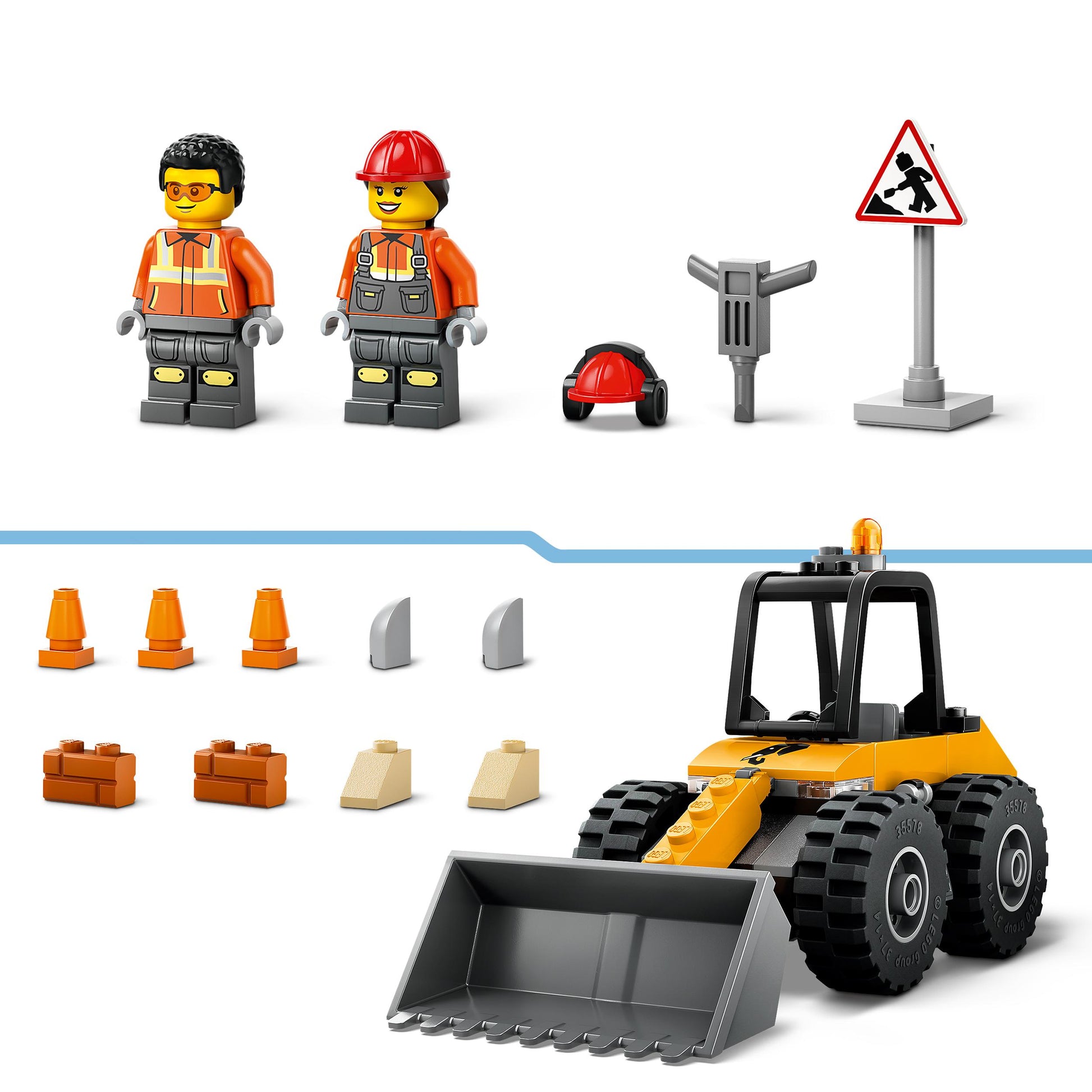 Lego City Great Vehicles 60450 Yellow Construction Wheel Loader