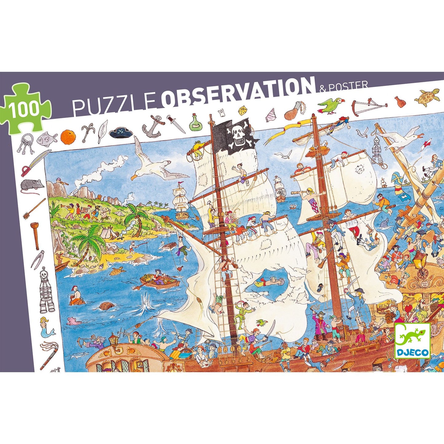 Djeco Pirates 100 Pcs Observation Puzzle