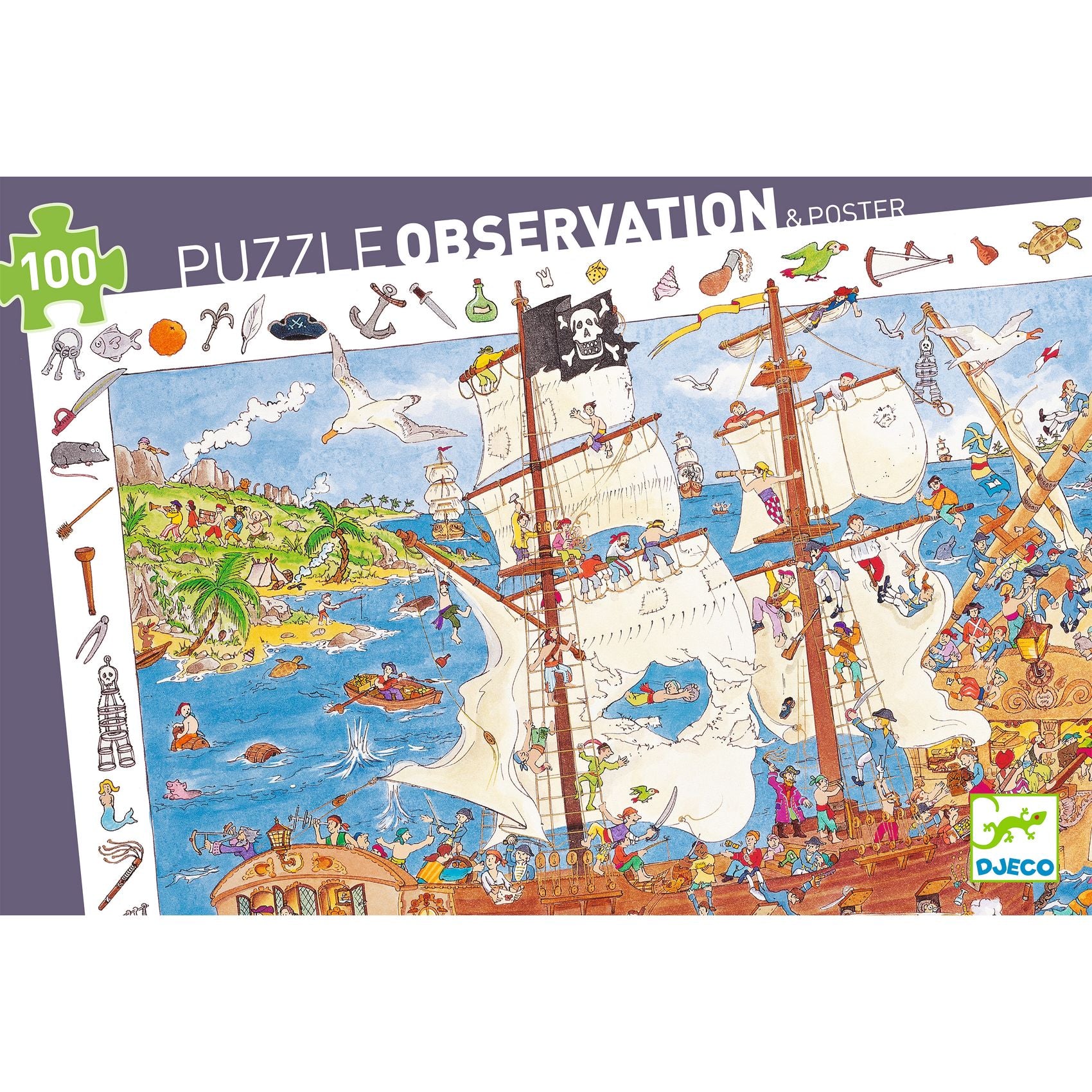 Djeco Pirates 100 Pcs Observation Puzzle