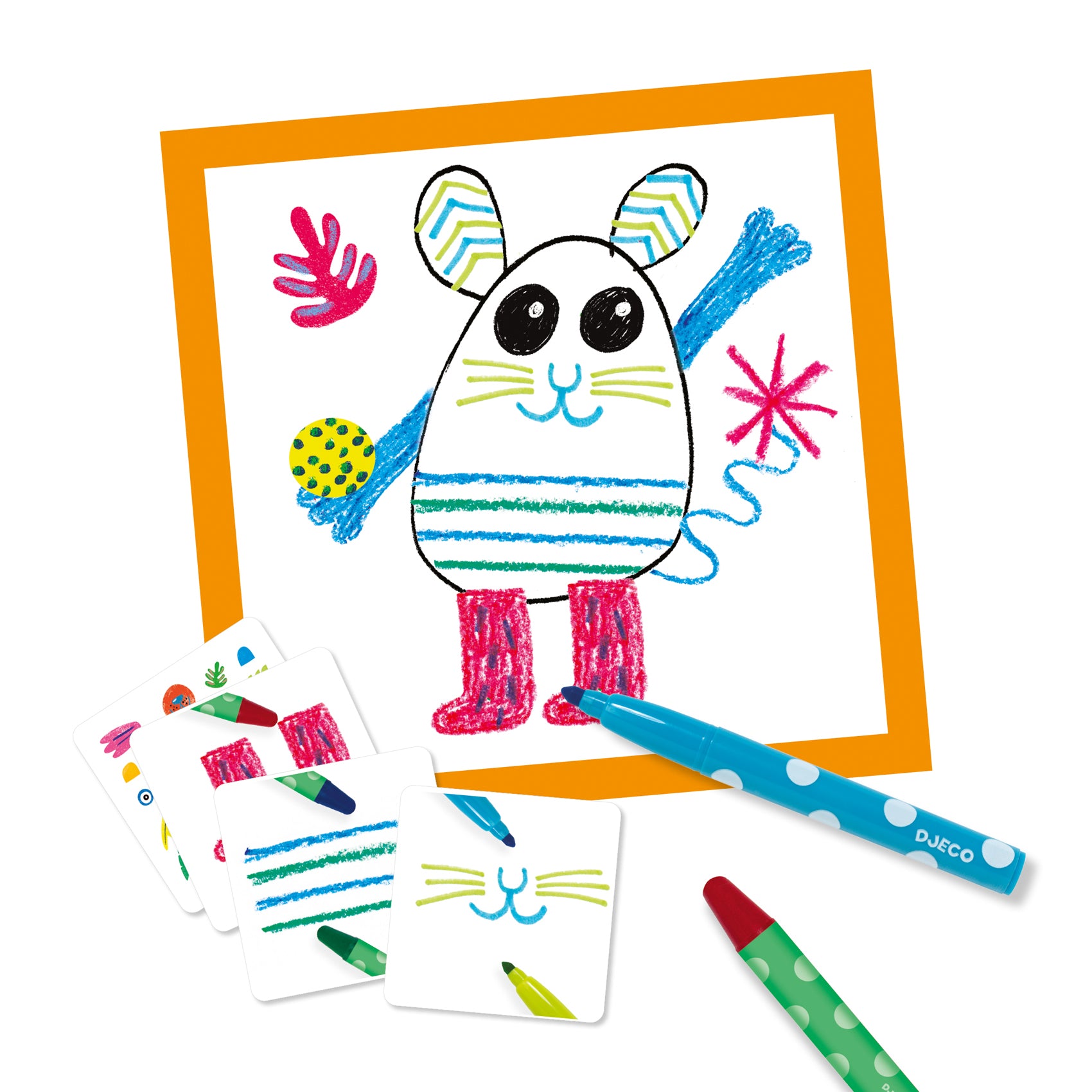Djeco Draw Together Funny Animals - FSC MIX (F)