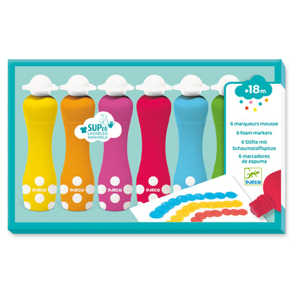 Djeco 6 Foam Markers