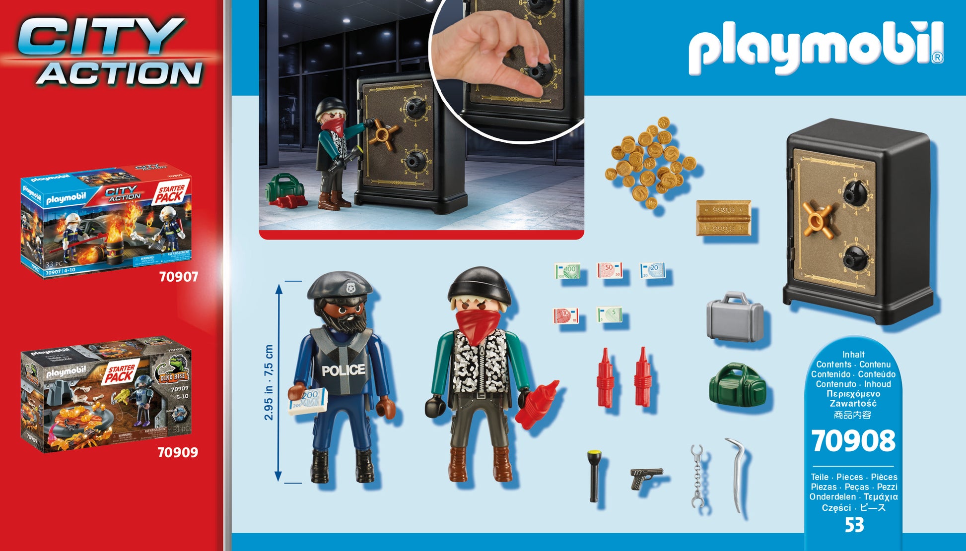 Playmobil 70908 City Action Bank Robbery Starter Pack