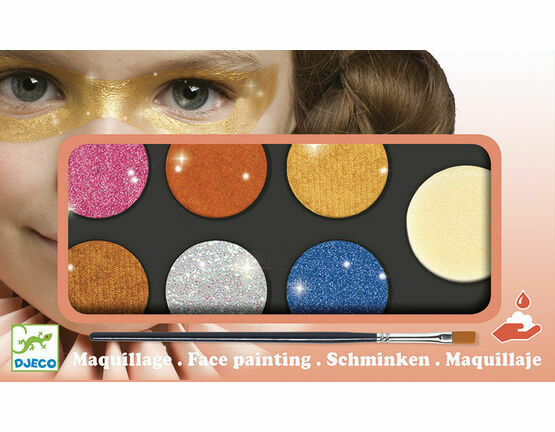 Djeco Face Painting Kit Palette 6 Colours - Metallic