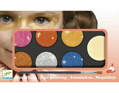 Djeco Face Painting Kit Palette 6 Colours - Metallic