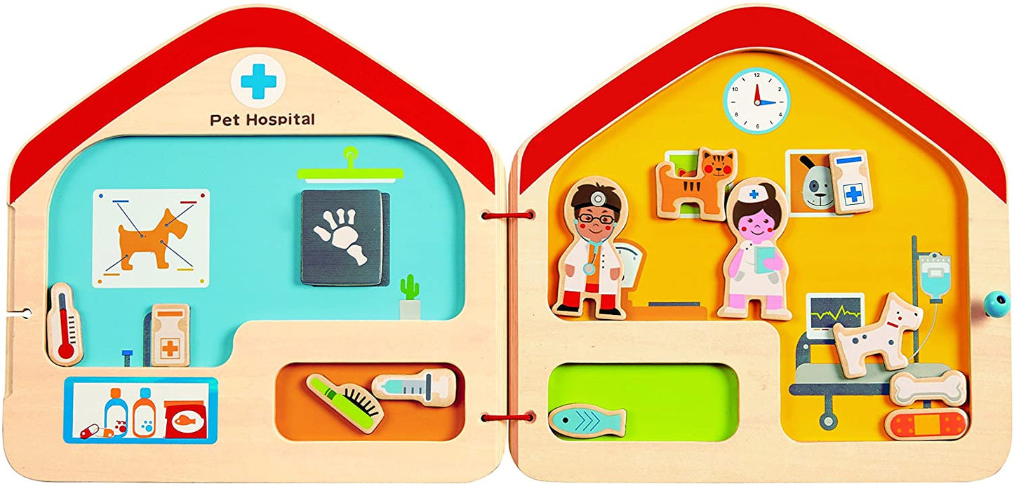 Hape Visit the Vet Magnetic Book