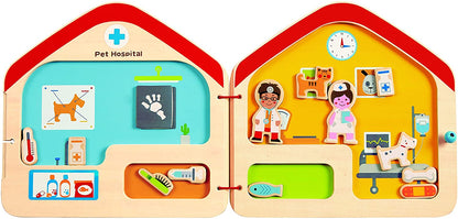 Hape Visit the Vet Magnetic Book
