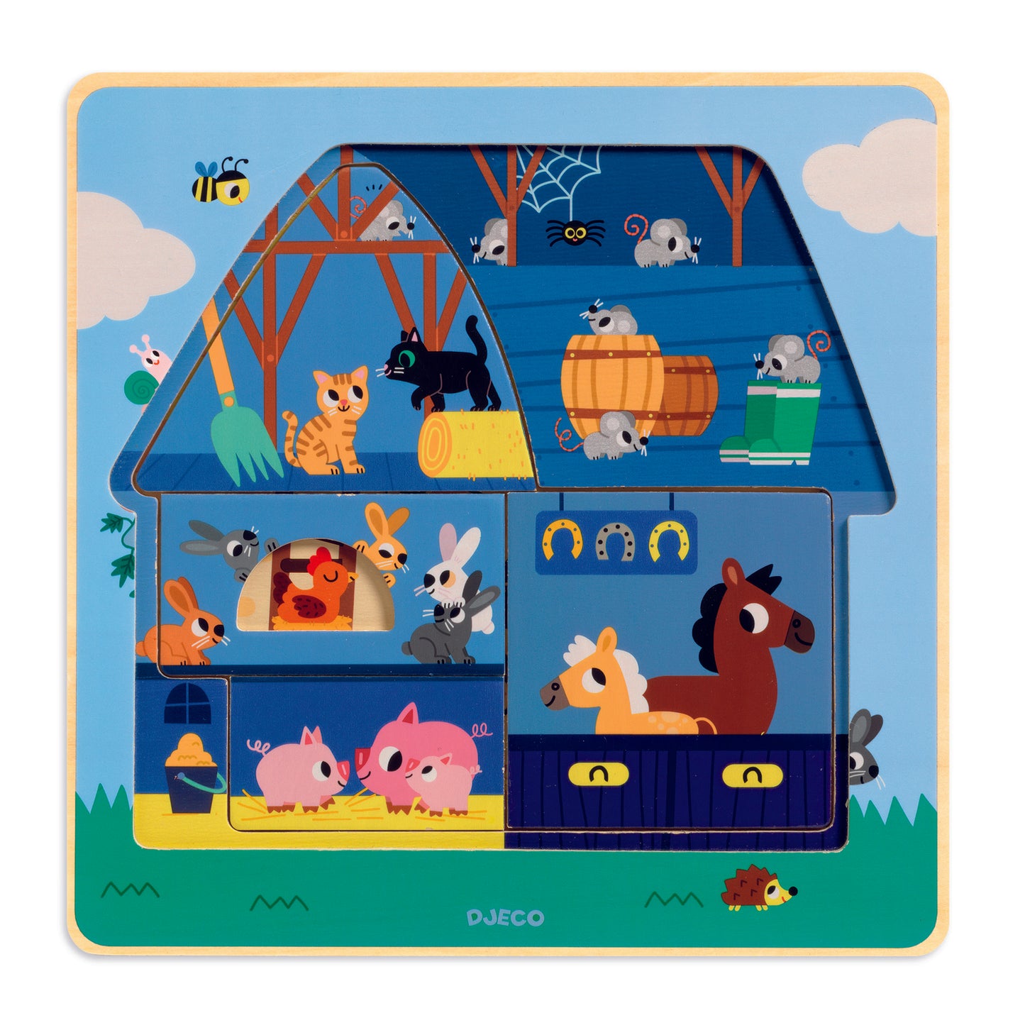 Djeco Chez Moo Wooden Puzzle