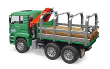 Bruder Man Truck W/Crane & Logs