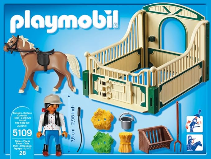 Playmobil 5109 Riding Stables Haflinger Horse With Stall