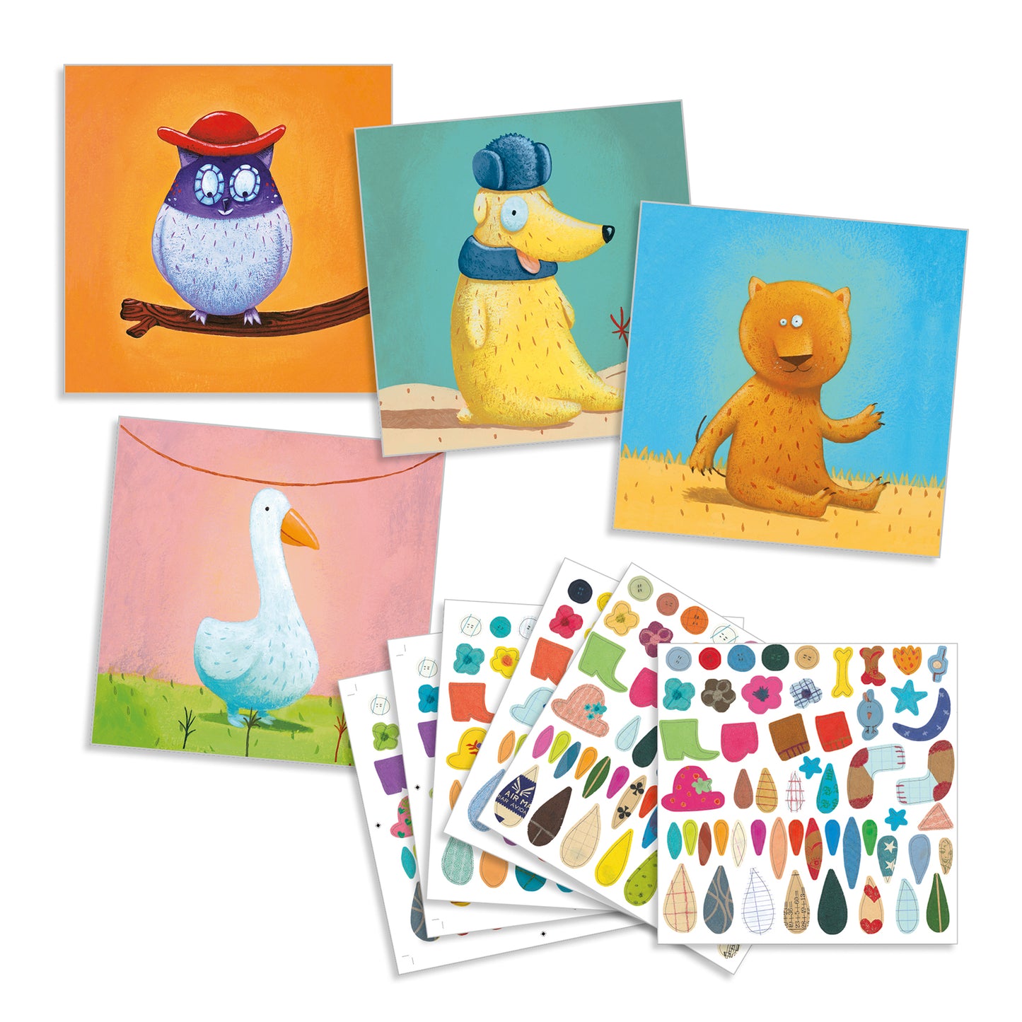 Djeco Animals Create With Stickers