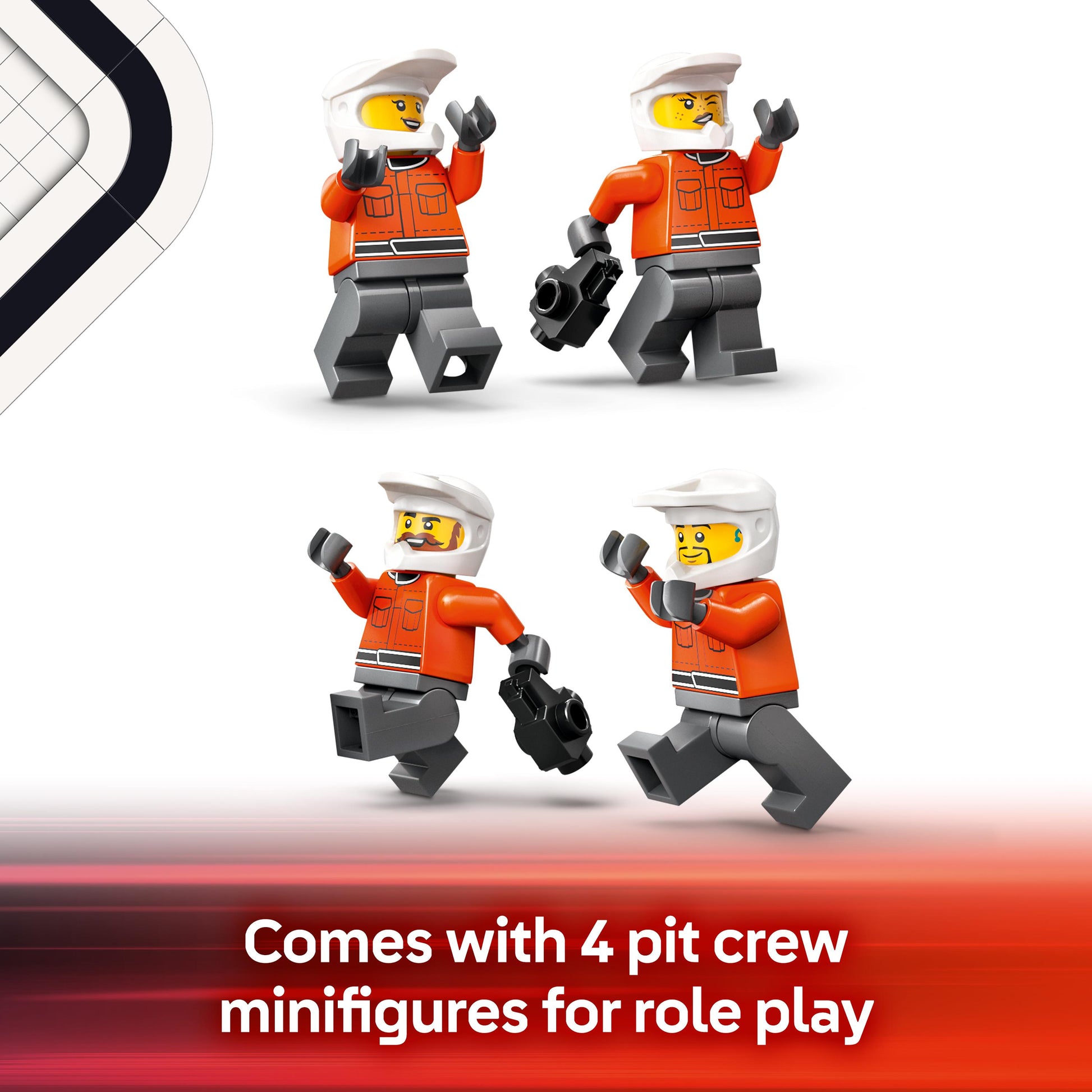 Lego City Formula 1 60443 F1® Pit Stop & Pit Crew with Ferrari Car