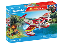 Playmobil 71463 Action Heroes: Firefighting Seaplane with Extinguishing Function