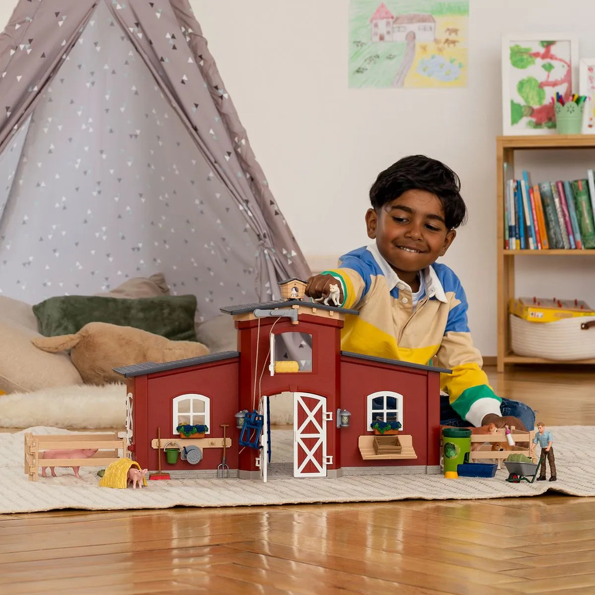 Schleich Red Barn with Animals and Accessories