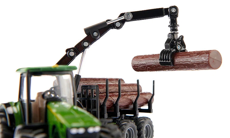 Siku 1:50 John Deere Tractor With Forestry Trailer