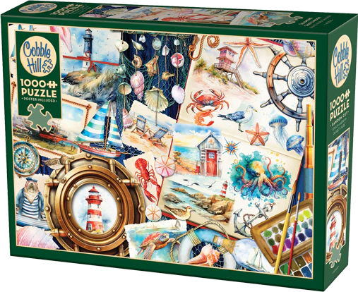Cobble Hill Puzzles 1000 Pieces Seashore Sketchbook