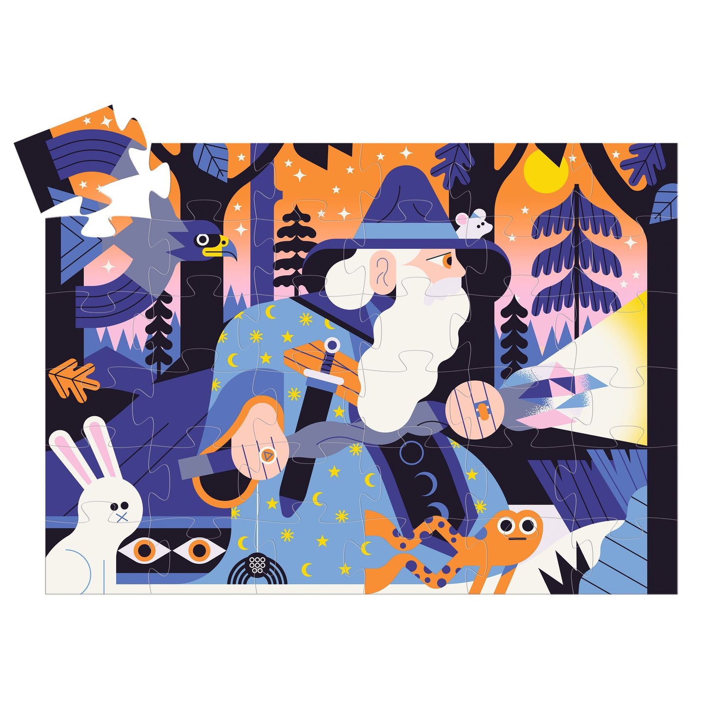 Djeco The Magician And The Crystal Scepter Silhouette Puzzles
