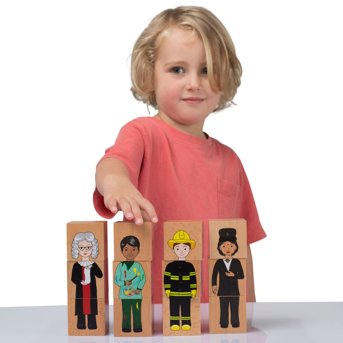 The Freckled Frog Our Community Wooden Blocks