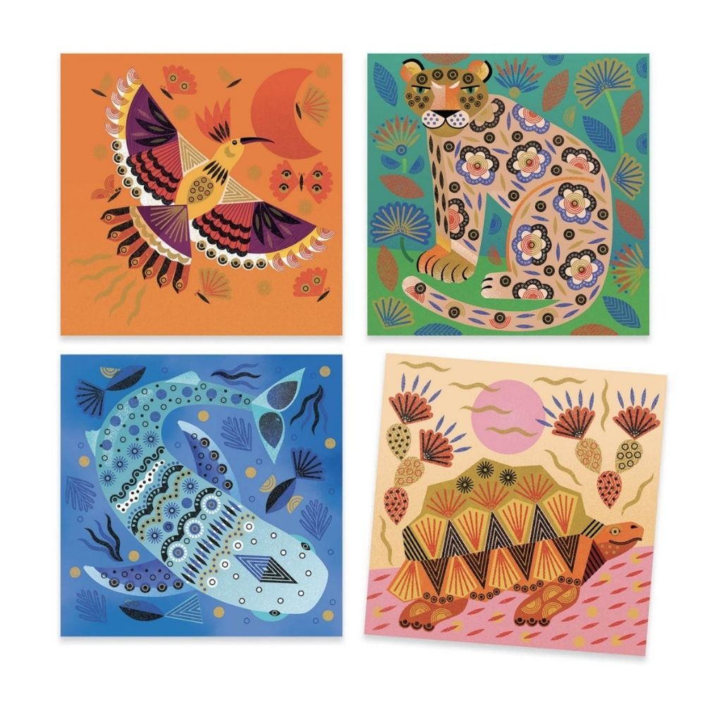 Djeco Clear Stamps - Patterns And Animals