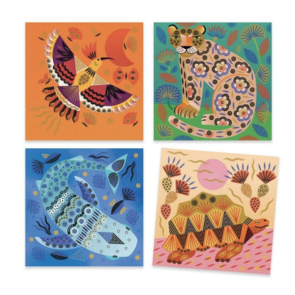 Djeco Clear Stamps - Patterns And Animals