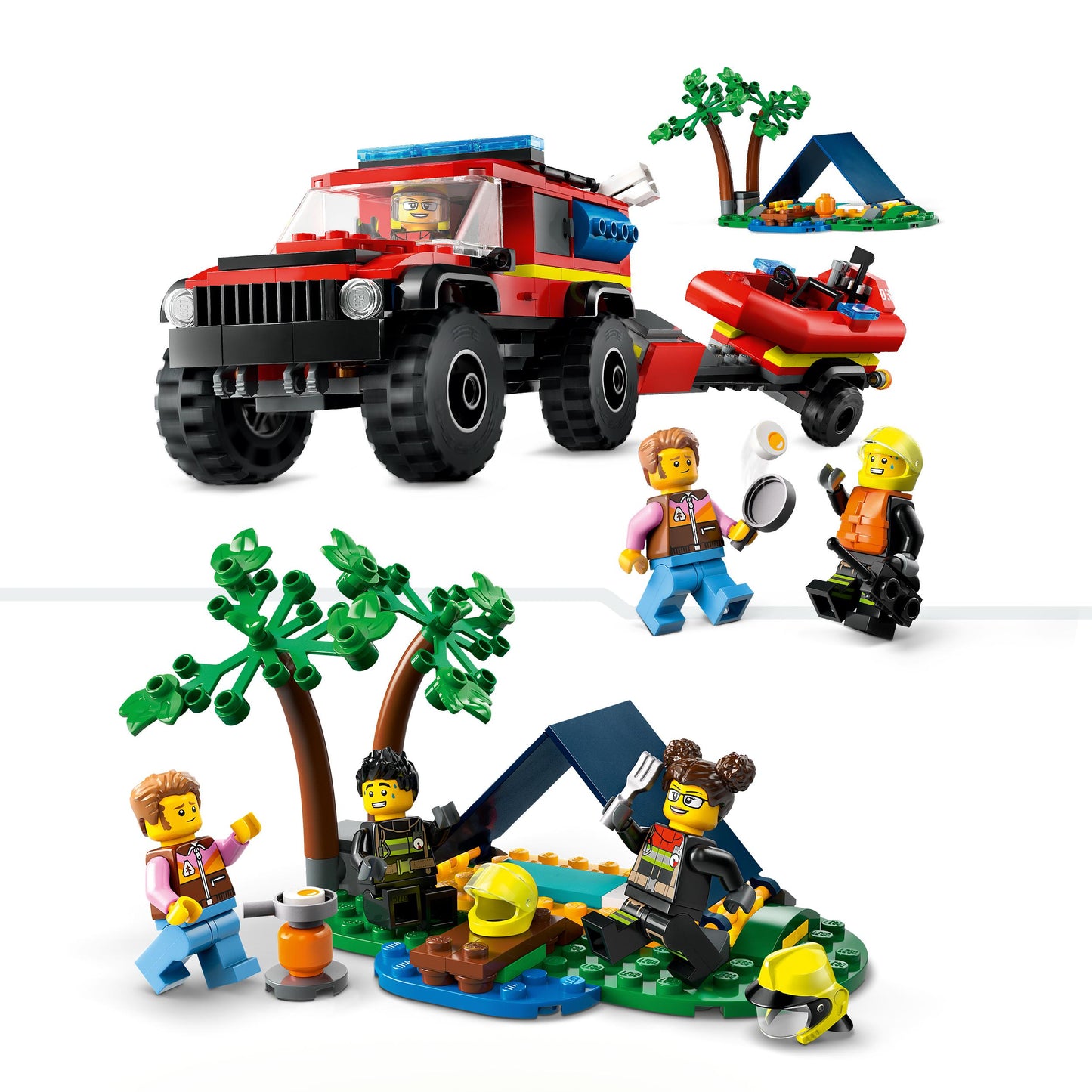 Lego City 60412 4x4 Fire Truck with Rescue Boat