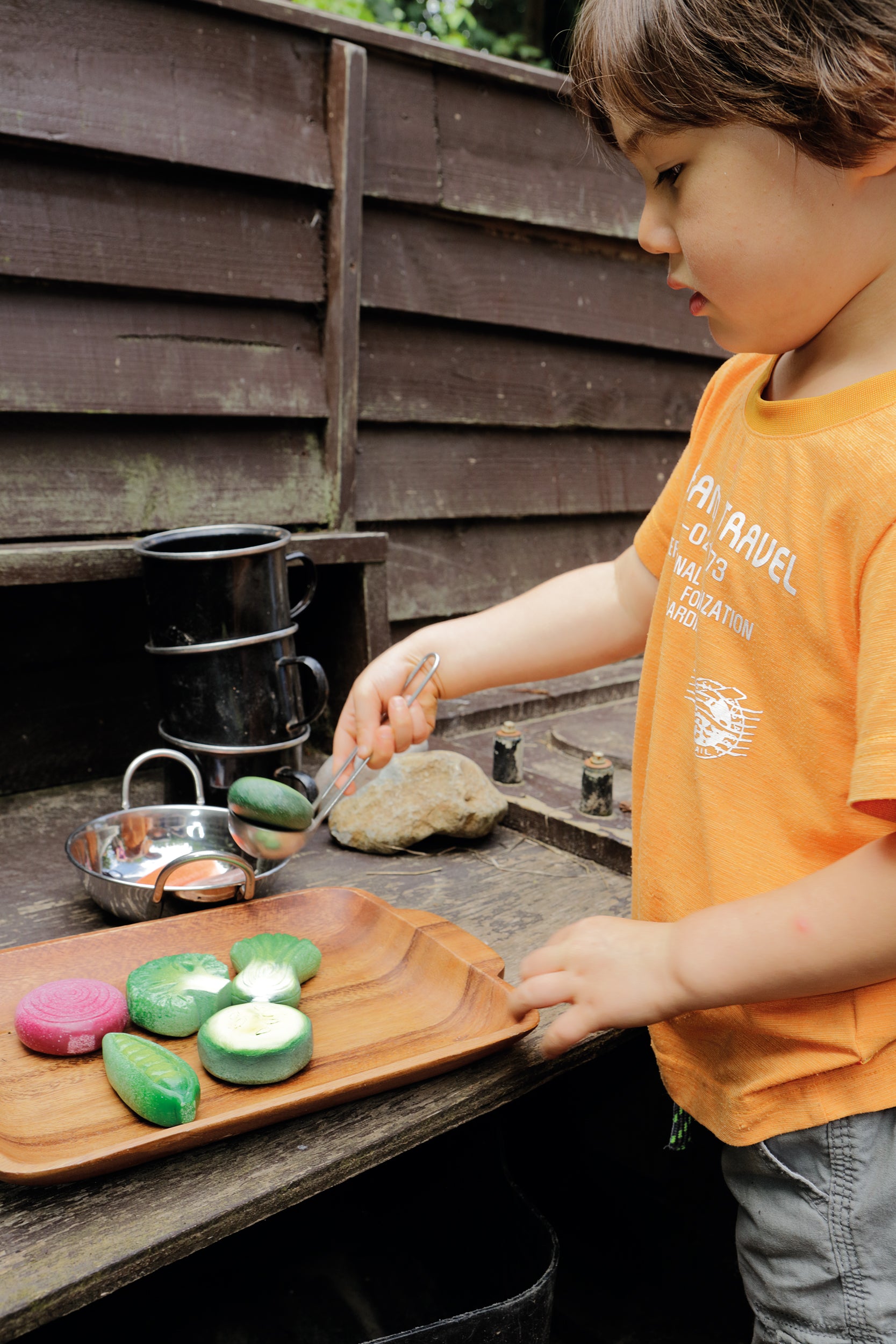 Yellow Door Sensory Play Stones - Vegetables