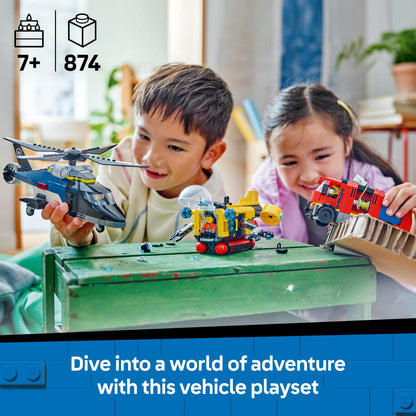 Lego City Great Vehicles 60462 Helicopter, Fire Truck & Submarine Remix