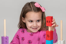 Educational Advantage Wooden Fraction & Decimal Towers