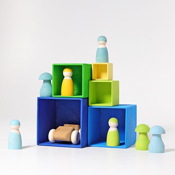 Grimms Small Set of Boxes Blue