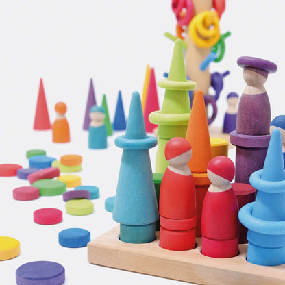 Grimms Stacking Game Small Rainbow Rollers