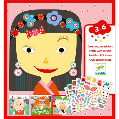 Djeco All Different Create With Stickers