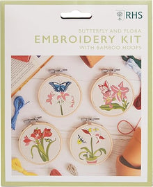 RHS Embroidery Hoop Decoration Kit - Butterfly And Flora