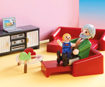 Playmobil 70207 Dollhouse Living Room with Fireplace