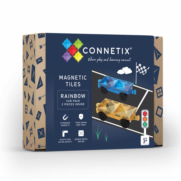 Connetix Tiles Rainbow 2 Piece Car Pack