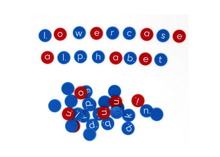 Learning Resources Lowercase Alphabet Chips, 156 Chips