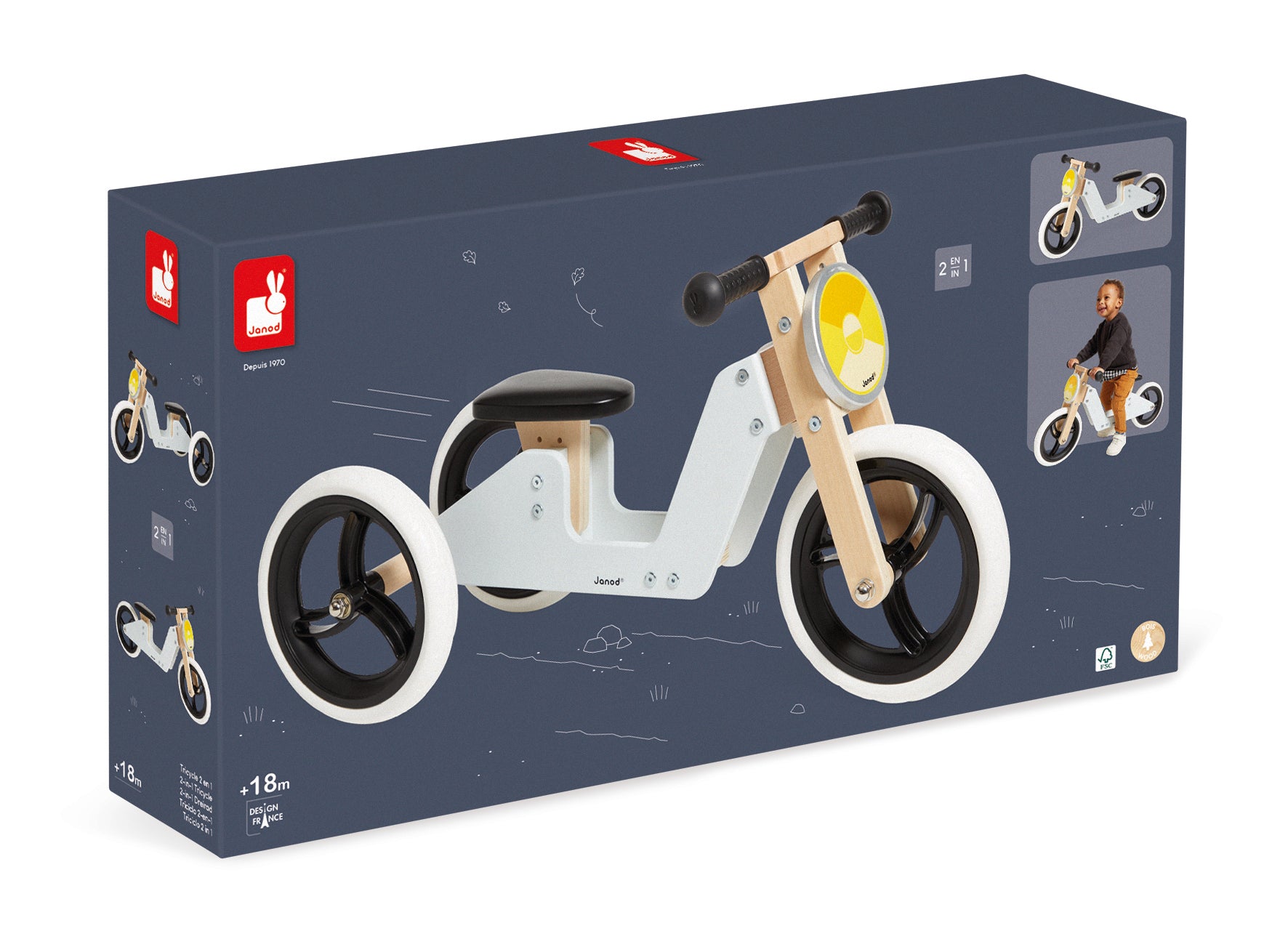 Janod 2-In-1 Tricycle -Instore collection only