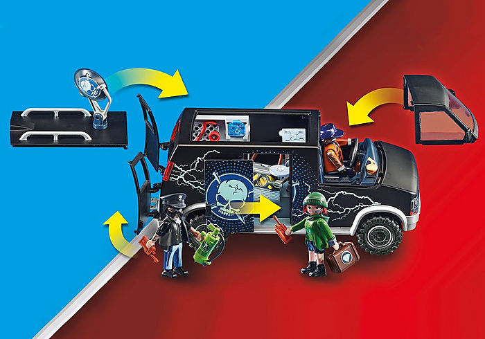 Playmobil 70575 City Action Police Helicopter Pursuit with Runaway Van