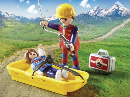 Playmobil 9127 Mountain Rescue Helicopter with Working Winch
