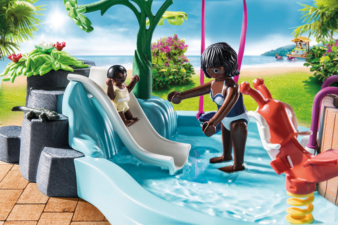 Playmobil 70611 Family Fun Aqua Park Children's Pool with Slide