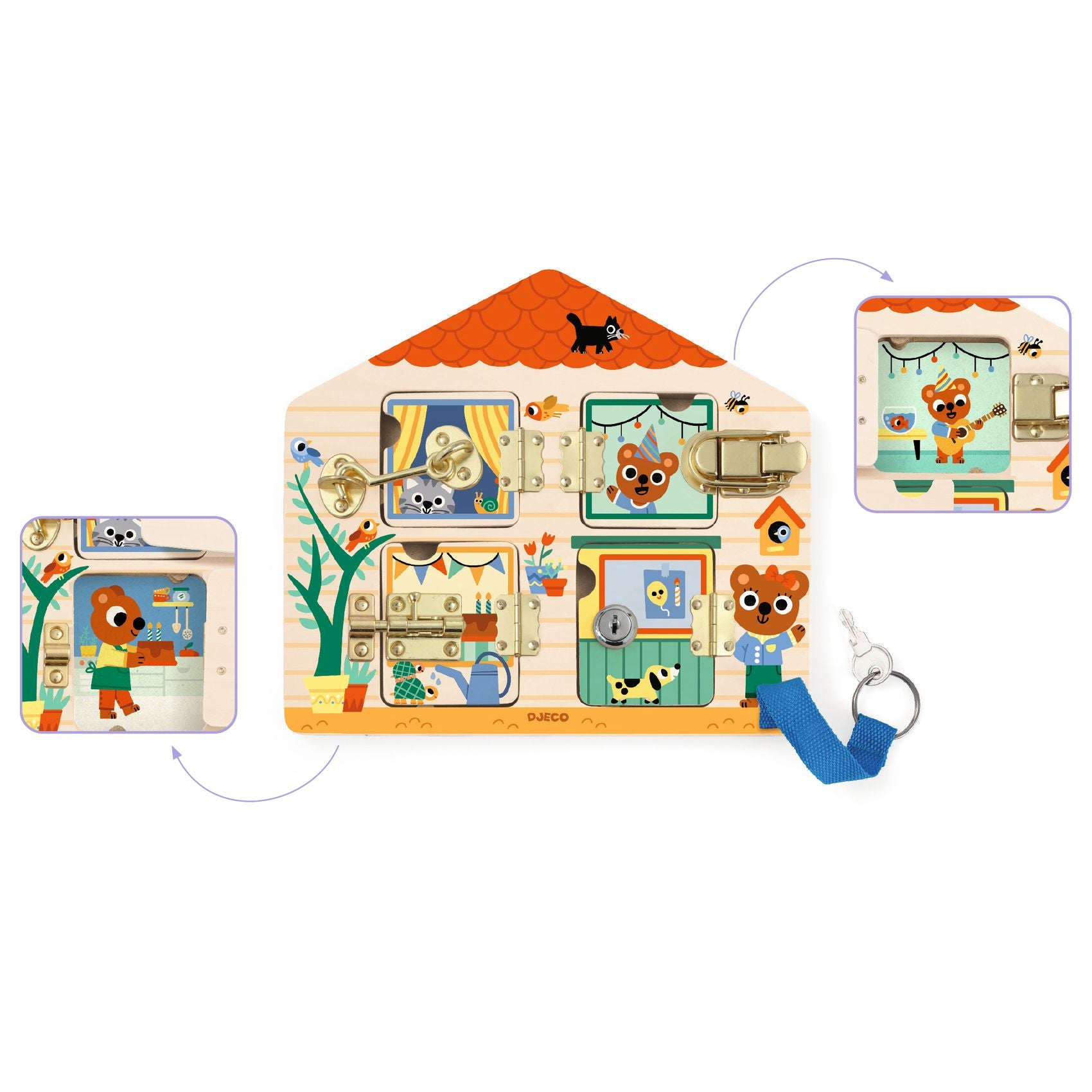 Djeco Cabanalock Educational Wooden Games