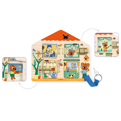 Djeco Cabanalock Educational Wooden Games