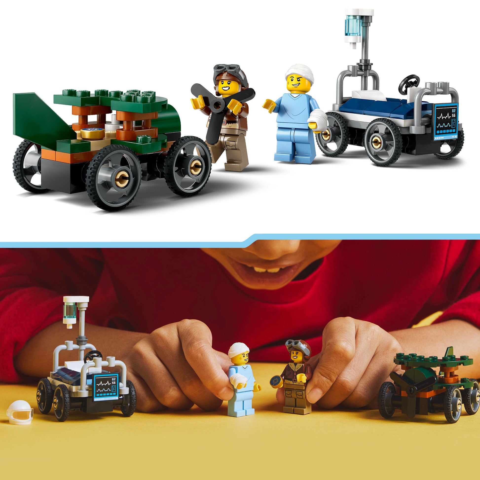 Lego City Great Vehicles 60459 Airplane vs. Hospital Bed Race Car Pack