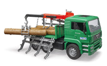 Bruder Man Truck W/Crane & Logs