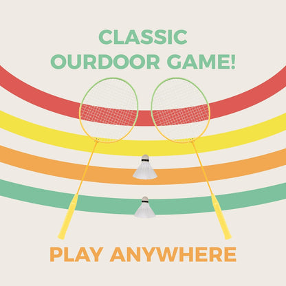 Mookie Activo 2 Player Badminton Set In Mesh Zipper Bag