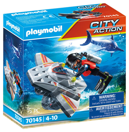 Playmobil 70145 City Action Sea Rescue Diving Scooter