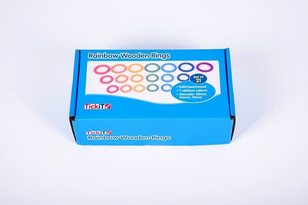 TickiT Rainbow Wooden Rings