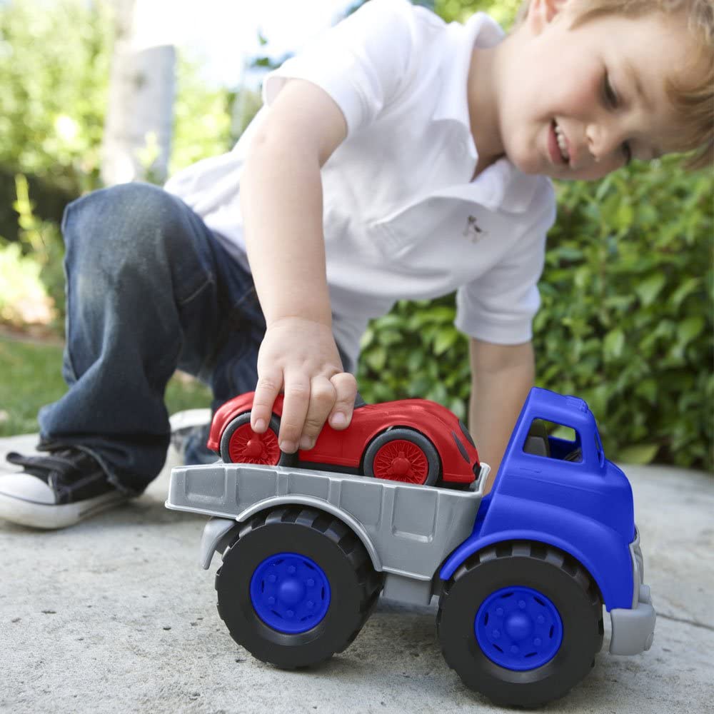 Green Toys Flatbed Truck and Race Car